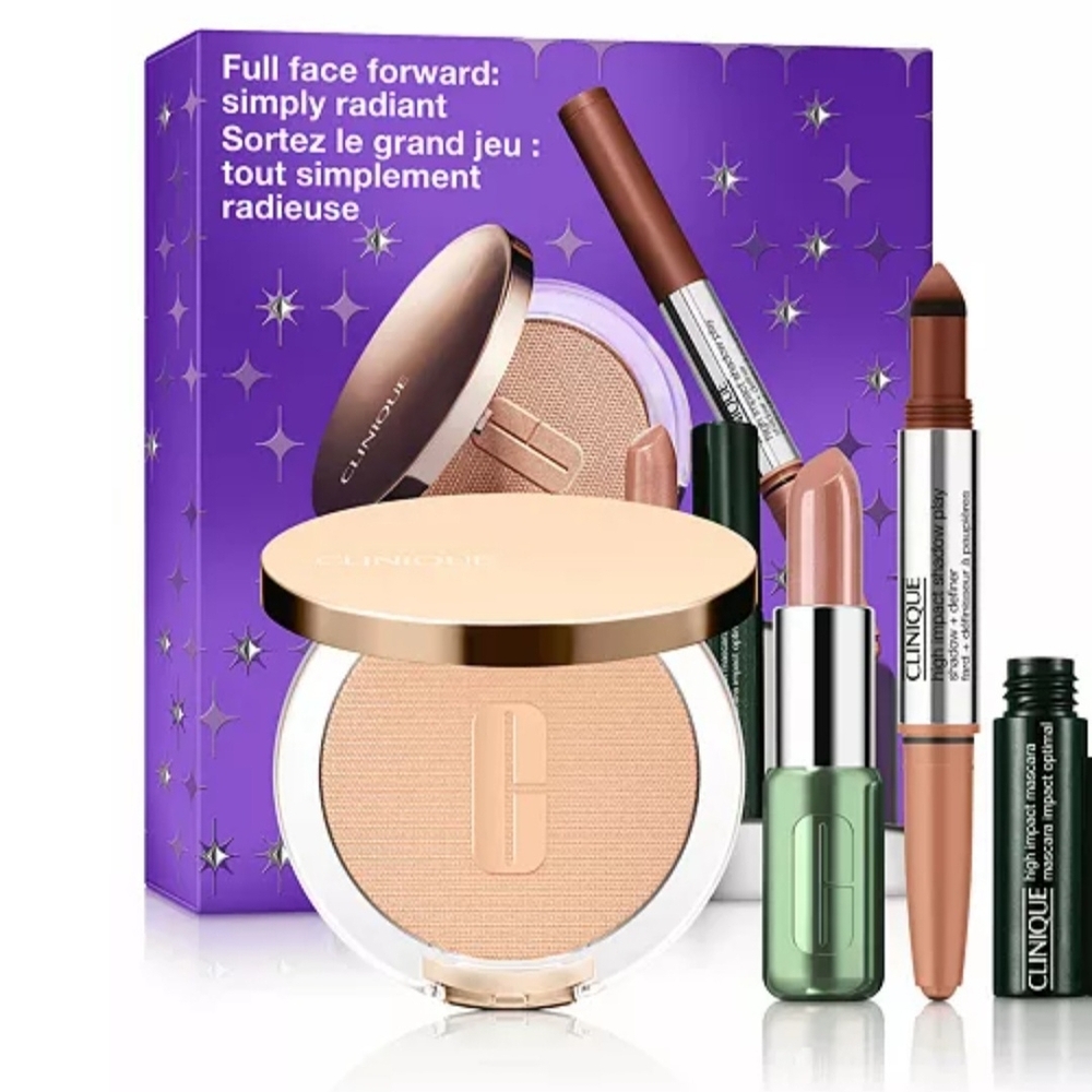 Clinique Full Face Forward Set - Cream and Purple